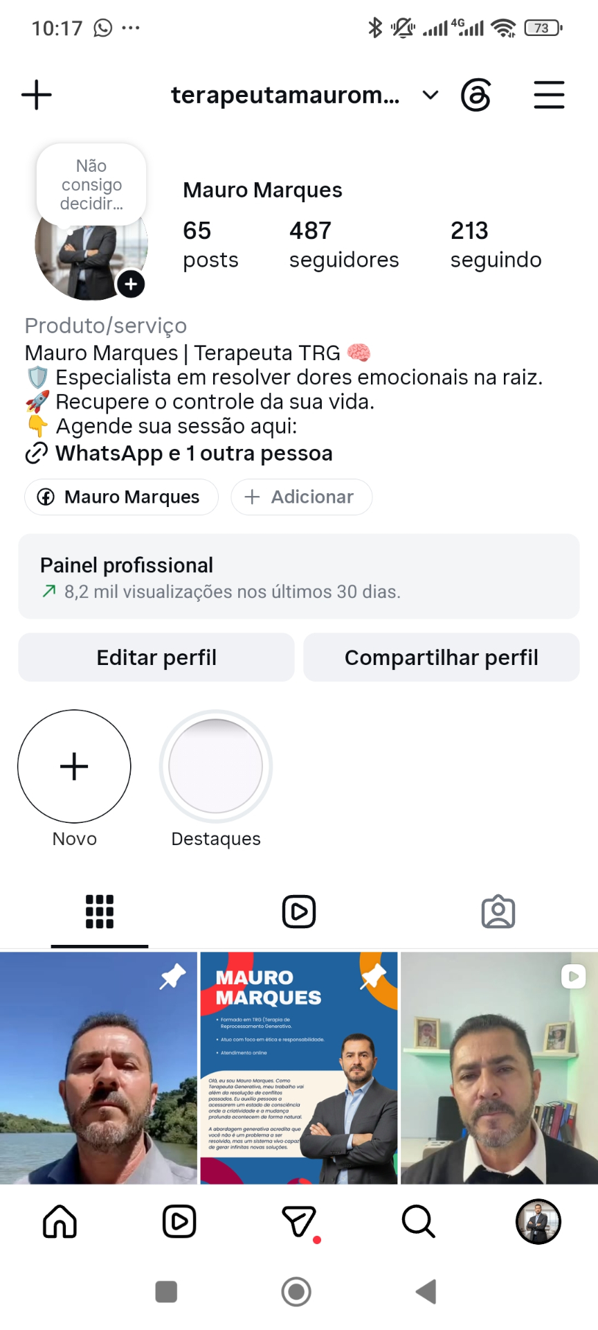Terapeuta Mauro Marques Depois